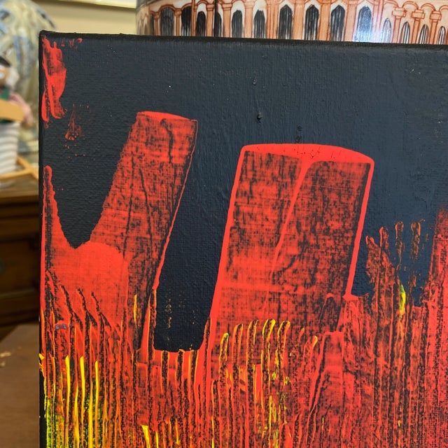 Early 21st Century “Clinging” Abstract Expressionist Acrylic Painting For Sale - Image 4 of 7