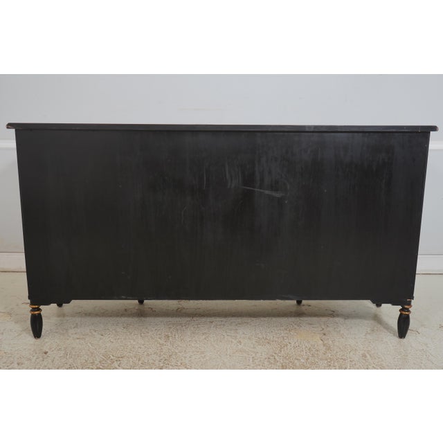 1990s Hickory White Co Regency Style Black & Gold Sideboard For Sale - Image 17 of 18