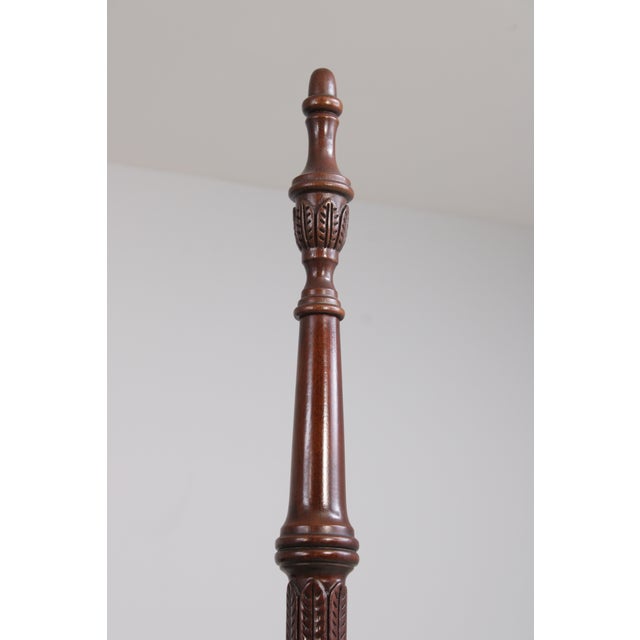 Councill Craftsmen Queen Size Mahogany Rice Carved Poster Bed For Sale - Image 12 of 18
