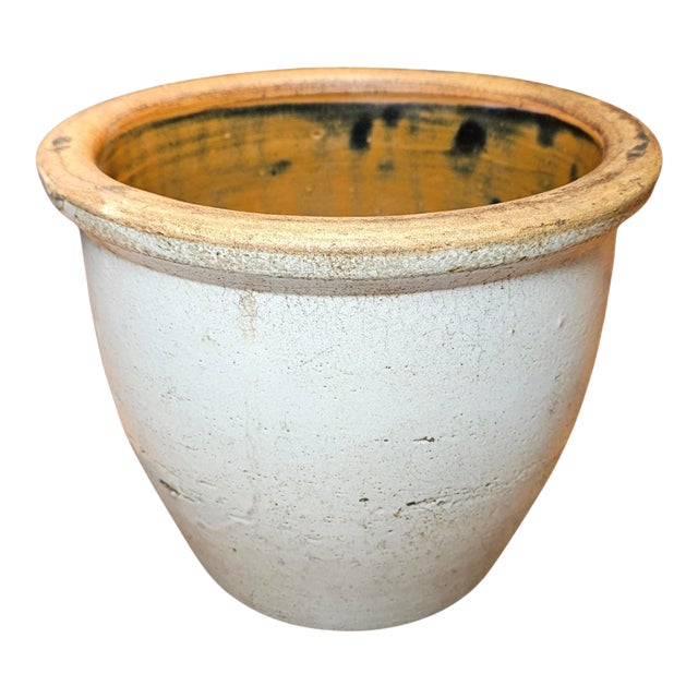 Antique Stoneware Salt-Glazed Crock For Sale