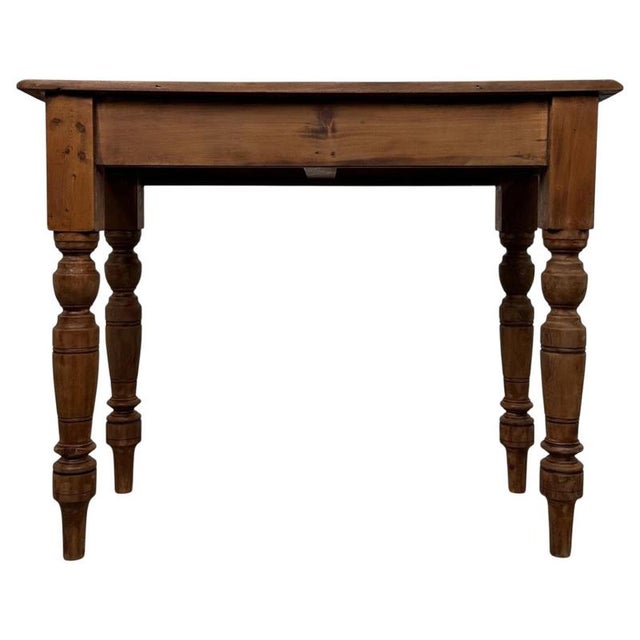 Gold 20th Century English Pine Side Table For Sale - Image 8 of 12