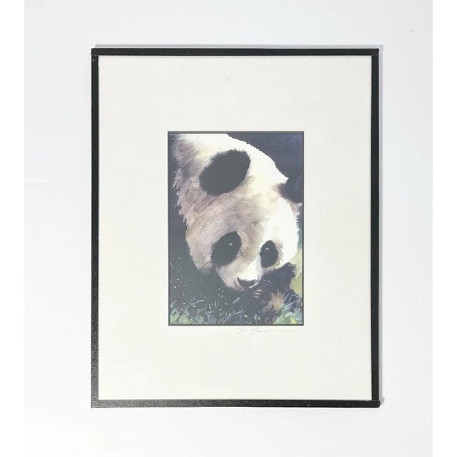 Dong Liang Yuan Set of 4 Framed & Matted Small Signed “Panda” Prints For Sale In Dallas - Image 6 of 16