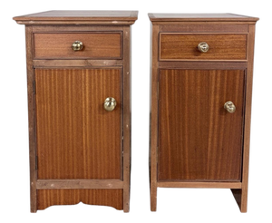 Vintage Teak Bedside Cabinets, 1960s, Set of 2