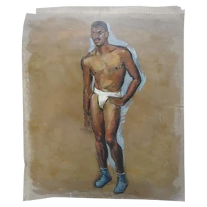 Robert Whitmore "Male Model" Oil Painting