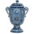 Hand-painted "Sv Ruta" ceramic urn featuring scrolled handles and delicate blue detailing. Italy. Can be a great gift for...