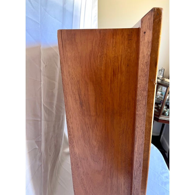 Vintage Handcrafted Mahogany Shadowbox Display Cabinet For Sale - Image 4 of 12