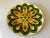 Italian hand crafted enamel on copper vide poche decorative circular tray with lustrous intricate mandala design. Solid...