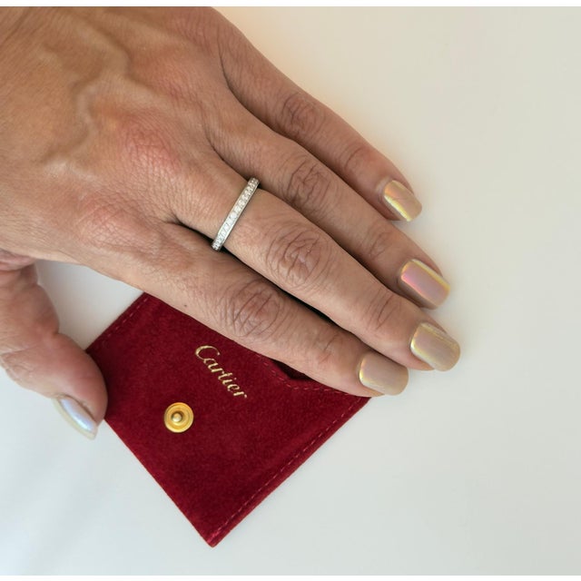 Cartier Cartier Ballerine Platinum Diamond Eternity Band, Size 7.5 For Sale - Image 4 of 6