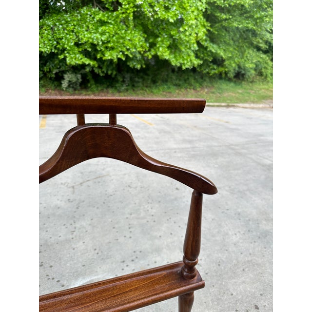 Mid-Century Modern 1970s Petite Wooden Mid Century Valet For Sale - Image 3 of 7