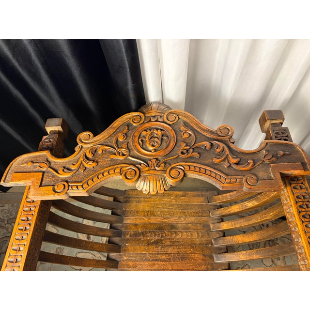 Early 20th Century The Venetian Court: Carved Renaissance-Style Savonarola Throne X-Chair For Sale - Image 12 of 12