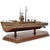 An exceptionally well-crafted decorative object made of wood and brass, created with remarkable attention to detail. The...