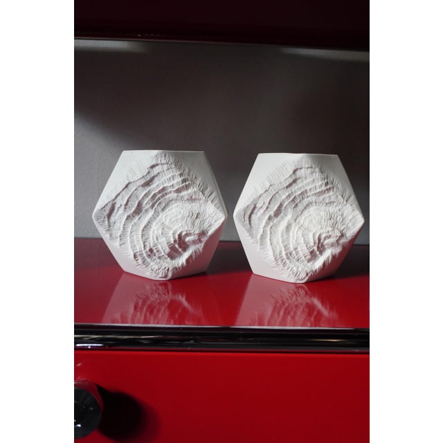 Vintage German Vases in Biscuit Porcelain from AK Kaiser, 1960s, Set of 4 For Sale - Image 14 of 15