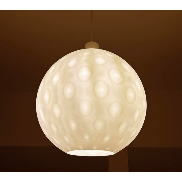 White Large Pendant Light by Aloys Gangkofner for Peill & Putzler, 1960s For Sale - Image 8 of 15