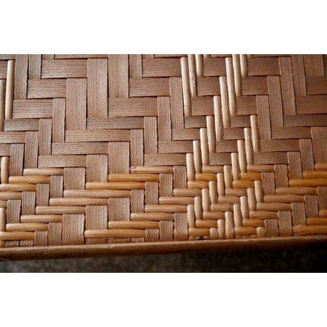 Large Octagonal Coffee Table in Blond Rattan For Sale - Image 9 of 13