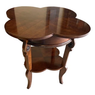 Vintage Mahogany Clover Top Lamp Table For Sale