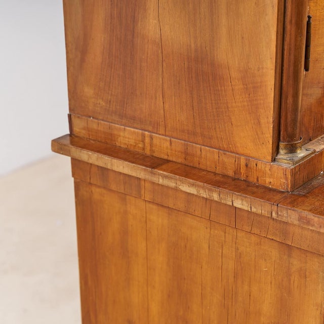 Walnut & Glass Bookcase For Sale - Image 5 of 13