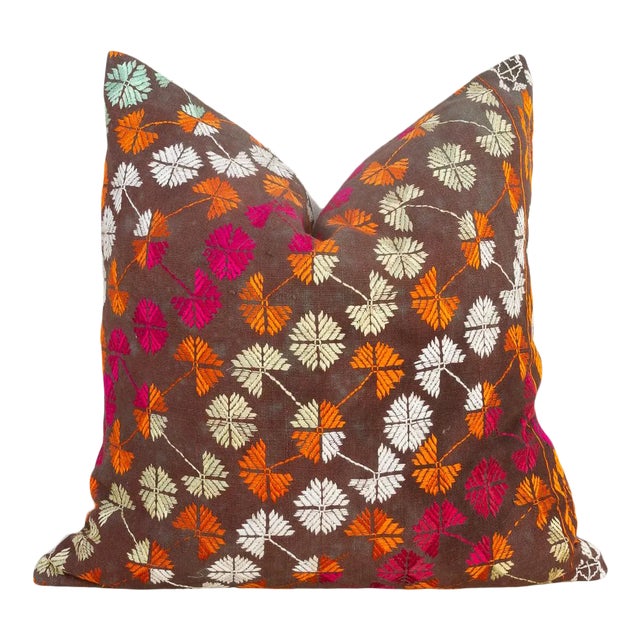 Nia Antique Indian Folk Pillow For Sale