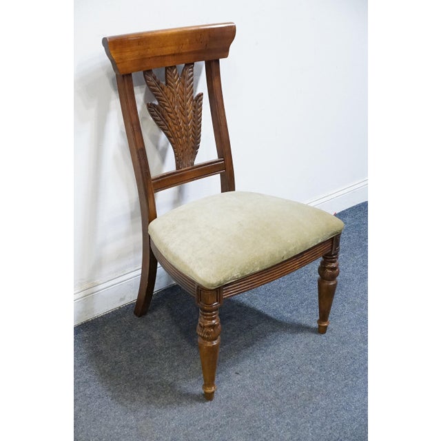 Thomasville Furniture Solid Cherry Contemporary Traditional Style Wheat Back Dining Side Chair 19242 For Sale In Kansas City - Image 6 of 9