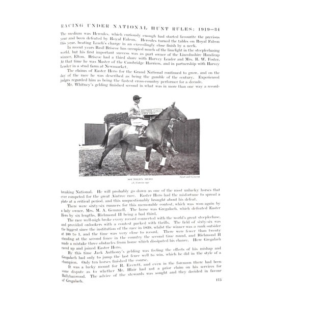 1930s British Sports and Sportsmen: Modern Flat-Racing Steeplechasing Point-to-Point Racing Coursing and Greyhound Racing For Sale - Image 5 of 10