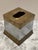 Rustic hammered brass and silver metal earthy rustic boutique tissue box cover. Artisan decor and functional accent for...