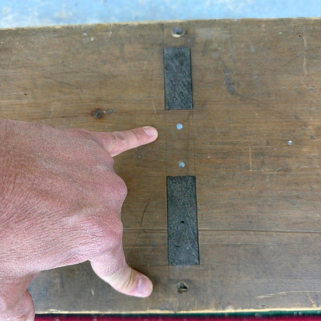 19th C. Lancaster County Pa Raw Pine Mortised Bench (76.25") For Sale - Image 4 of 12