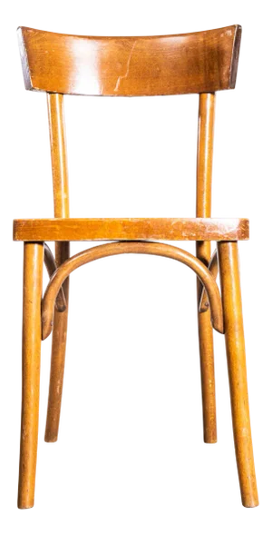 Single Honey Colour Bar Bentwood Dining Chair from Baumann, 1950s