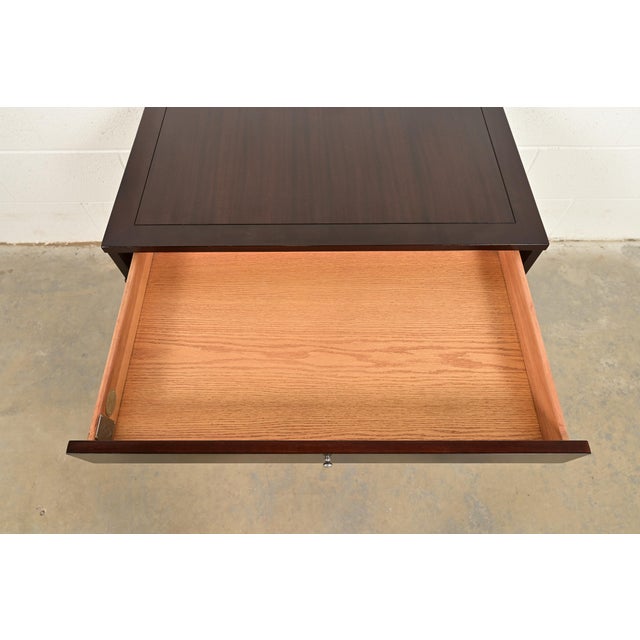 Barbara Barry for Baker Furniture Modern Regency Mahogany Side Table or Nightstand For Sale - Image 10 of 15