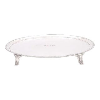 Sheffield Plate Oval Salver, England C 1930 For Sale