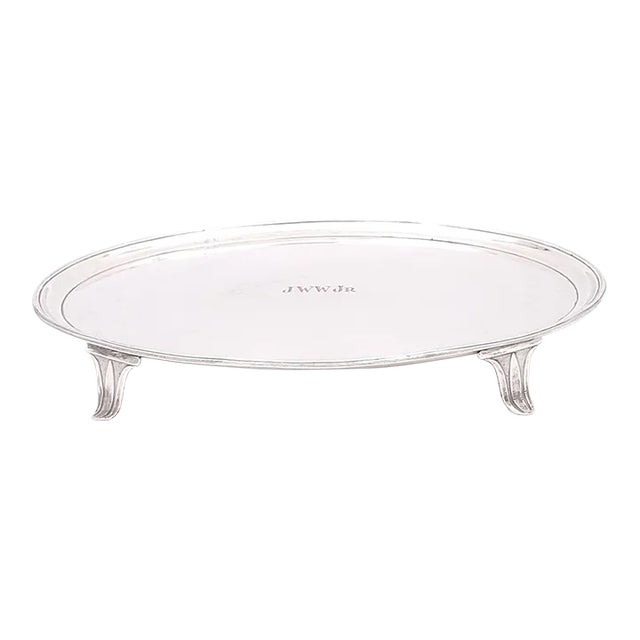 Sheffield Plate Oval Salver, England C 1930 For Sale