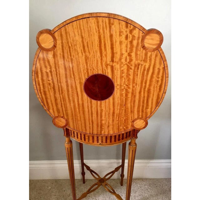 Antique Inlaid Satinwood Centre Table, 19th Century For Sale - Image 3 of 13