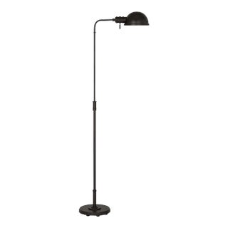 Chapman & Myers by Visual Comfort Studio Belmont Task Floor Lamp in Aged Iron For Sale