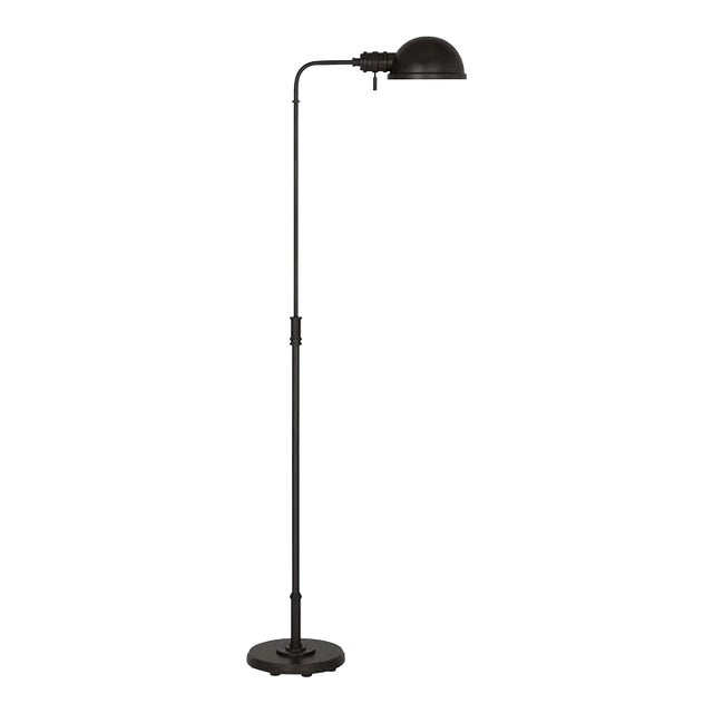 Chapman & Myers by Visual Comfort Studio Belmont Task Floor Lamp in Aged Iron For Sale