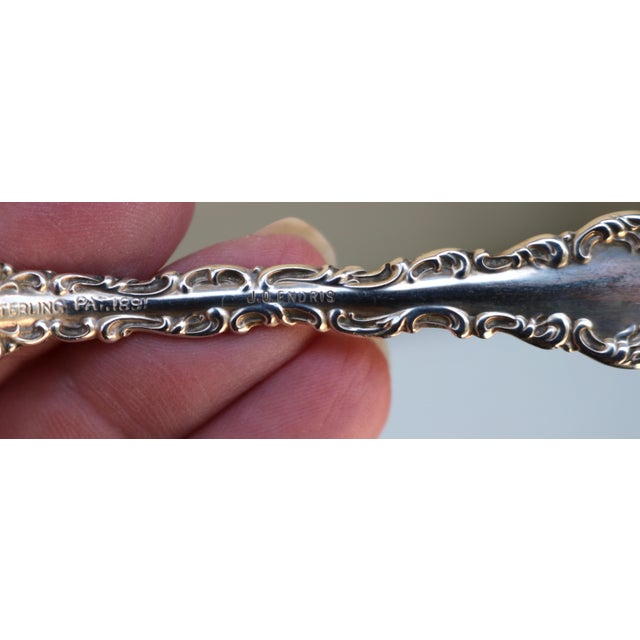 1891 Sterling Silver Teaspoons Louis XV Pattern by Whiting-Set of 6 For Sale - Image 4 of 6