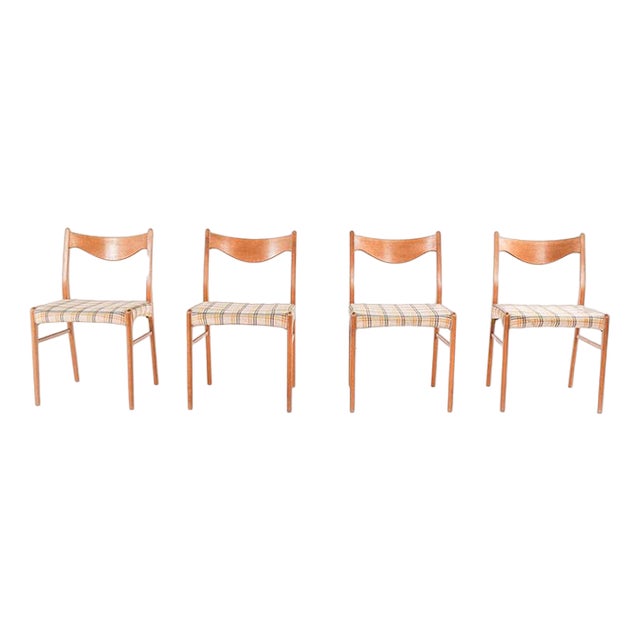 Oak S60 Dining Chairs by Wahl Iversen, 1960s, Set of 4 For Sale