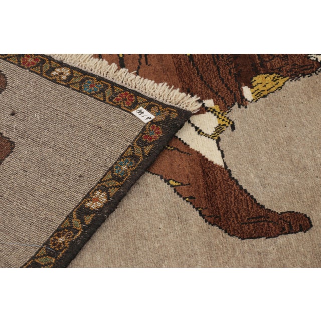 Textile Vintage Tiger Pictorial Gabbeh Wool Rug by Rug & Kilim, Afghanistan, 1950-1959 For Sale - Image 7 of 9
