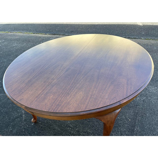 Early 1900s Large Round Oak Farmhouse Dining Table For Sale - Image 11 of 12