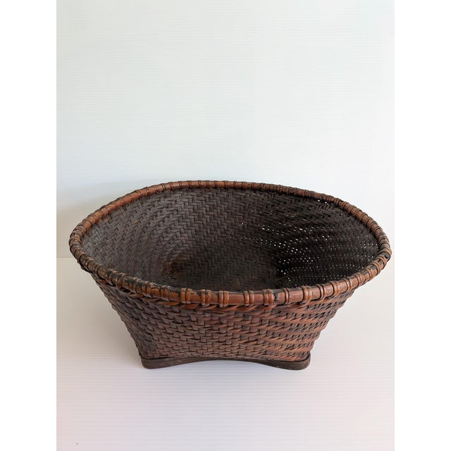 Tribal Large Vintage Philippine Tinguian Tribe Labba Basket For Sale - Image 3 of 8