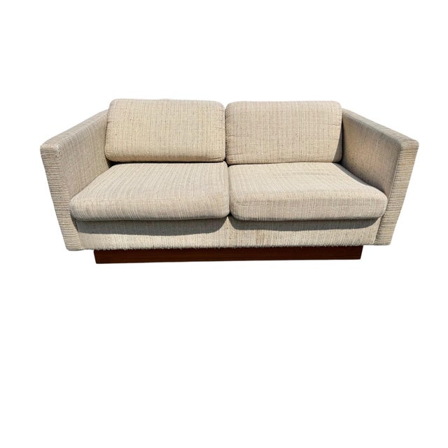 Vintage Danish Modern Teak Sofa & Loveseat W/Original Upholstery - Set of 2 For Sale - Image 10 of 13