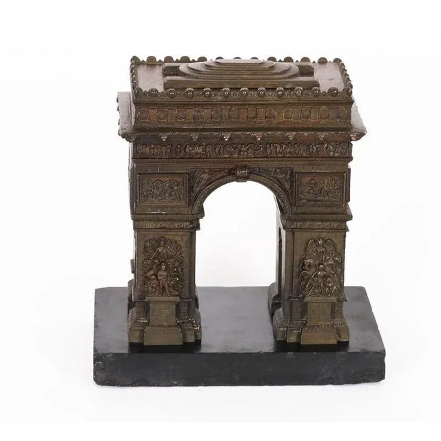 Antique French Model of Arc de Triomphe in Bronze, 19th Century For Sale - Image 5 of 14