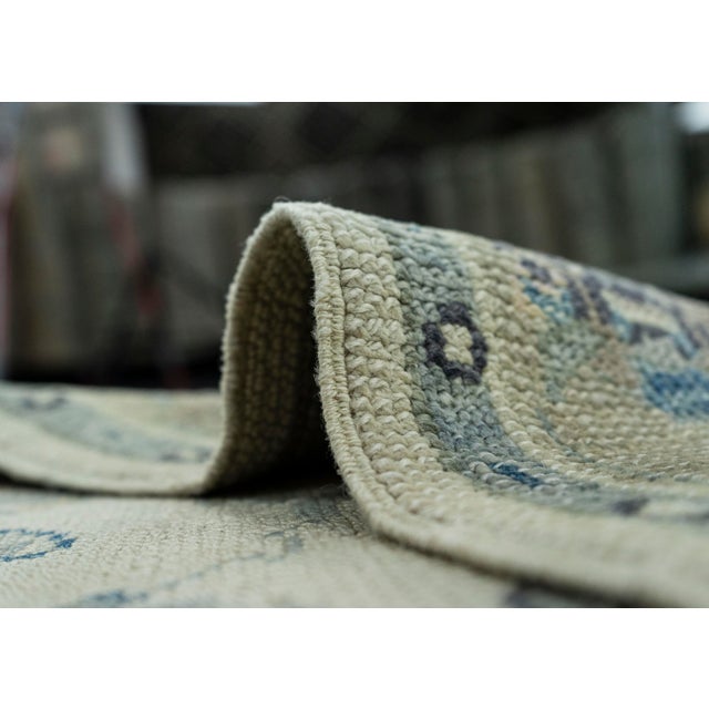 Textile Turkish Oushak Rug 3'x 4'8" #7702 For Sale - Image 7 of 8