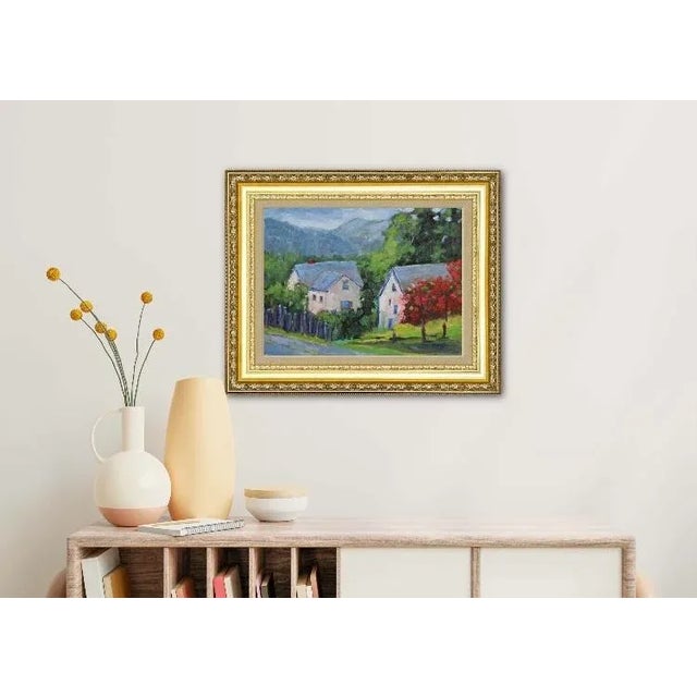 Quiet Places & Gardens — Fort Bragg Roses Original oil painting by L. Haas, 12 x 16 in unframed panel primed with layers...