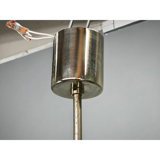 Vintage Crystal Glass and Chrome Pendant Light by Kamenicky Senov, 1970s For Sale - Image 8 of 11