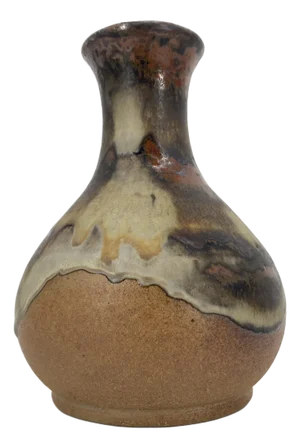 Studio Ceramic Model 1918 Vase with Running Glaze from Axella, Denmark, 1960s
