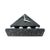 Memphis Group 1980s Triangular Black Splatter Paint Desk Clock For Sale - Image 4 of 7