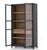 Beautiful Glass Storage Cabinets from Four Hands. Black drifted oak frames lighter interior shelving for subtle but...