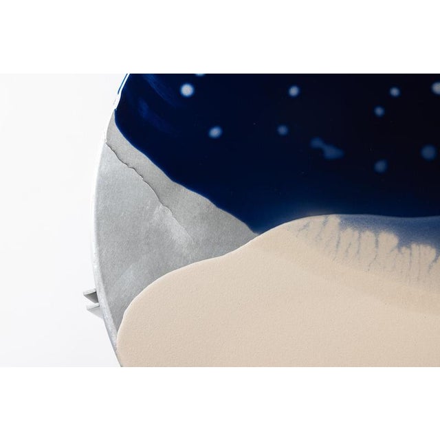 Metal H9 Hand Decorated Metal & Aluminium Side Table by Studio Nyx For Sale - Image 7 of 18