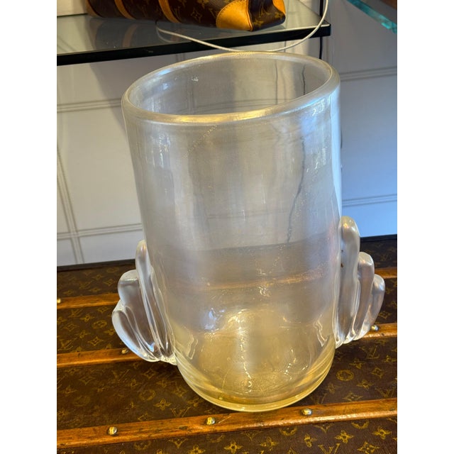 1980s Large Vase in Gold and Iridescent Murano Glass, 1980s For Sale - Image 5 of 16