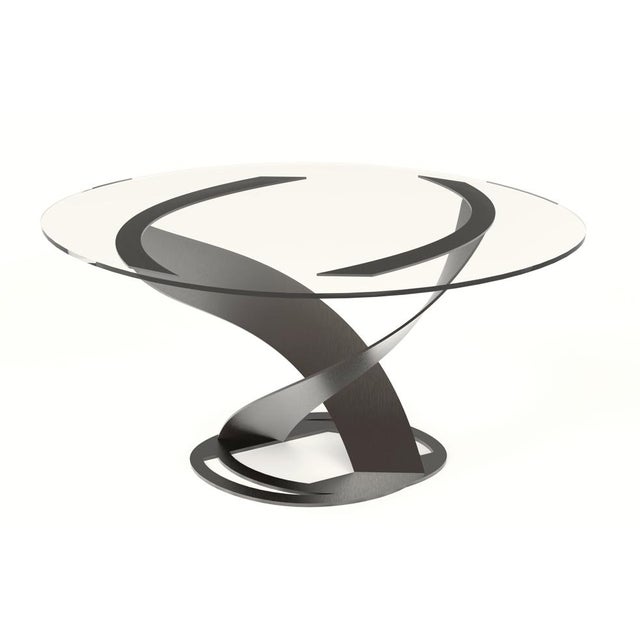 Steel Metal Dining Table For Sale - Image 4 of 5