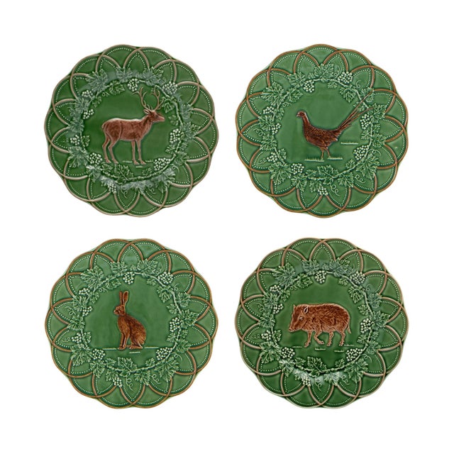 Bordallo Pinheiro Woods Assorted Snack Plates, Set of 4 For Sale In New York - Image 6 of 6