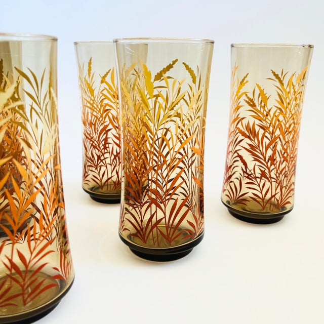 1970s Vintage Wheat Tumblers - Set of 6 For Sale - Image 9 of 10